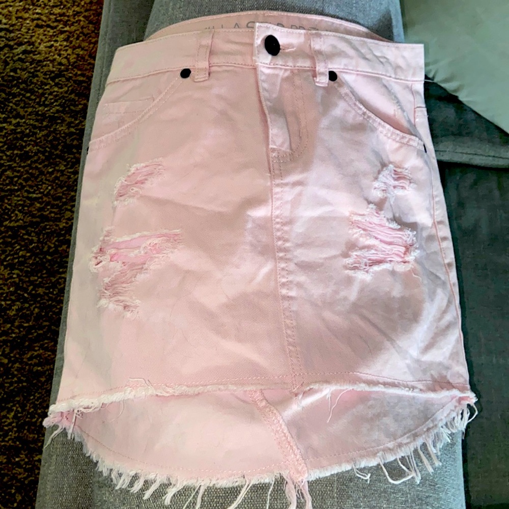 Vanilla Star Premium pink Jean skirt.